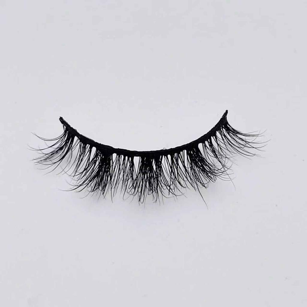 New Product 12mm Natural Mink Hair False Eyelashes European And American Eyelashes Hard Stem Short Eyelashes False Eyelashes