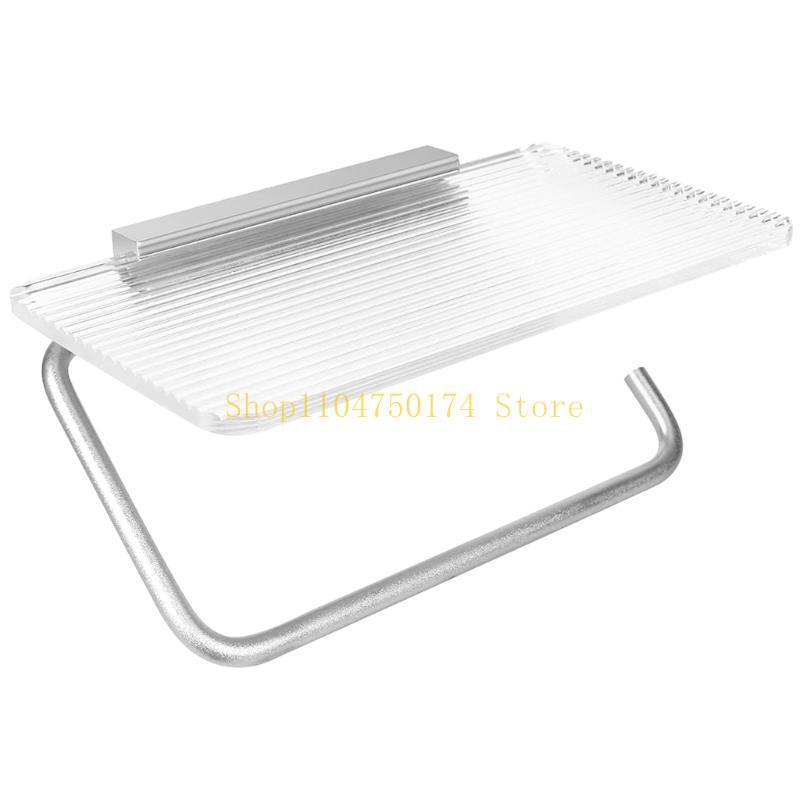Clear Acrylic Paper Towel Rack Space Saving Bathroom Accessory Adhesive top sale