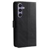 For Samsung Galaxy S24 Case Wallet Card Slots Calf Texture Leather Phone Cover