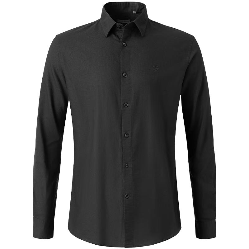 

Мужская однотонная хлопковая рубашка с длинным рукавом Giovanni Valentino 2XL