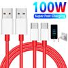 100W 6A Type C USB Super Fast Charging Cable for OnePlus 9R 10 Pro 10R 11 11R 12 13 Nord 2T 3CE Type C To USB Cable for OnePlus
