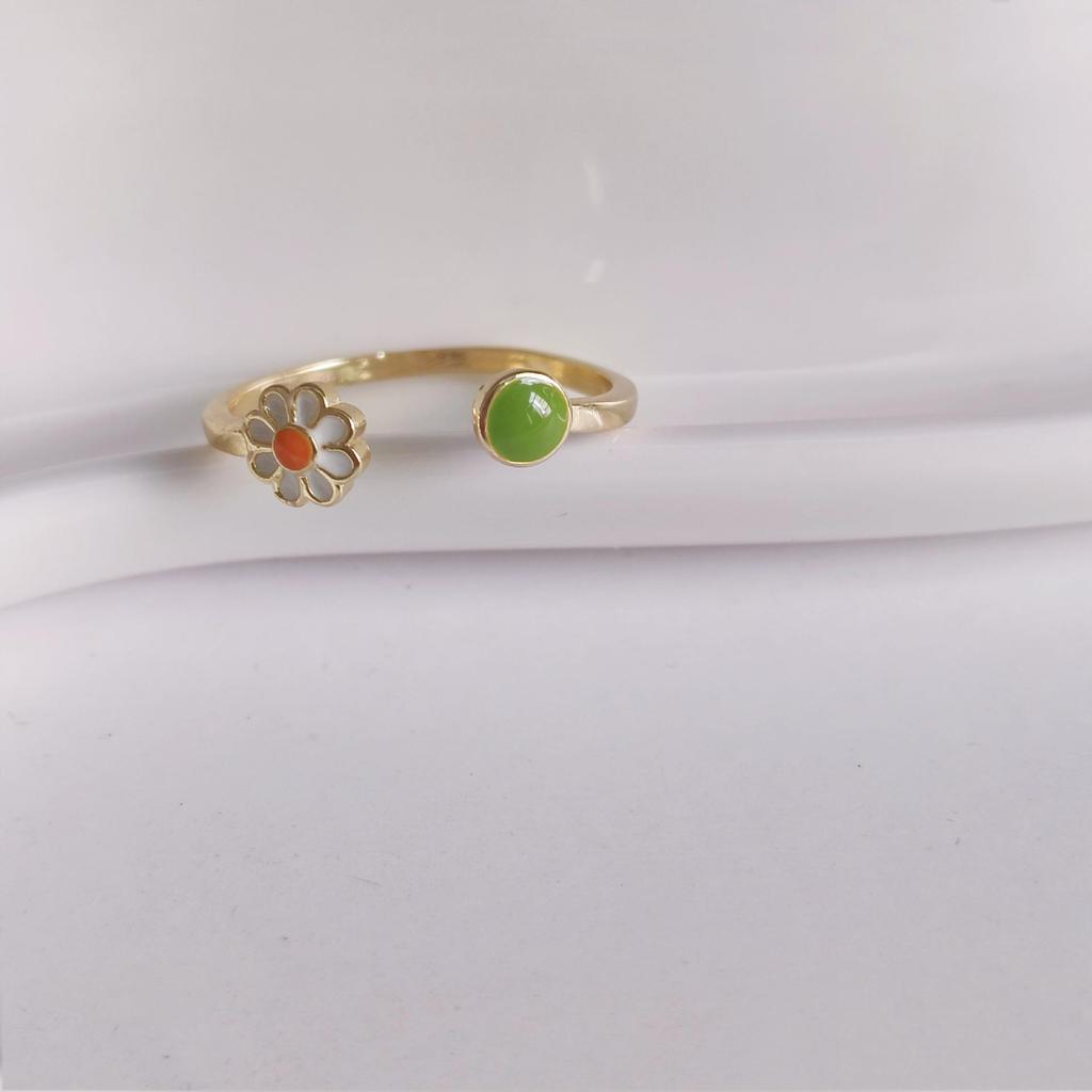 Summer Fresh Daisy Drop Ring: Versatile, Stylish Korean Design for Women