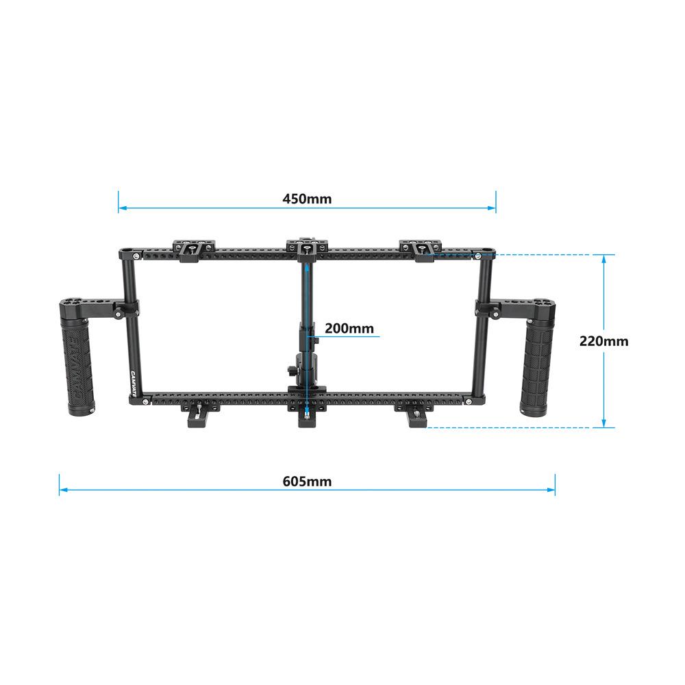 HDRIG Vertical Camera Mount Cage with Rubber Handle for Mammoth Monitor 3763