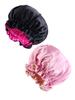 1Pc Two Tone Satin Hat Silk Bonnet For Sleeping Satin Bonnets Double Layer Reversible Hair Cap Bonnet For Women Long Curly Braid