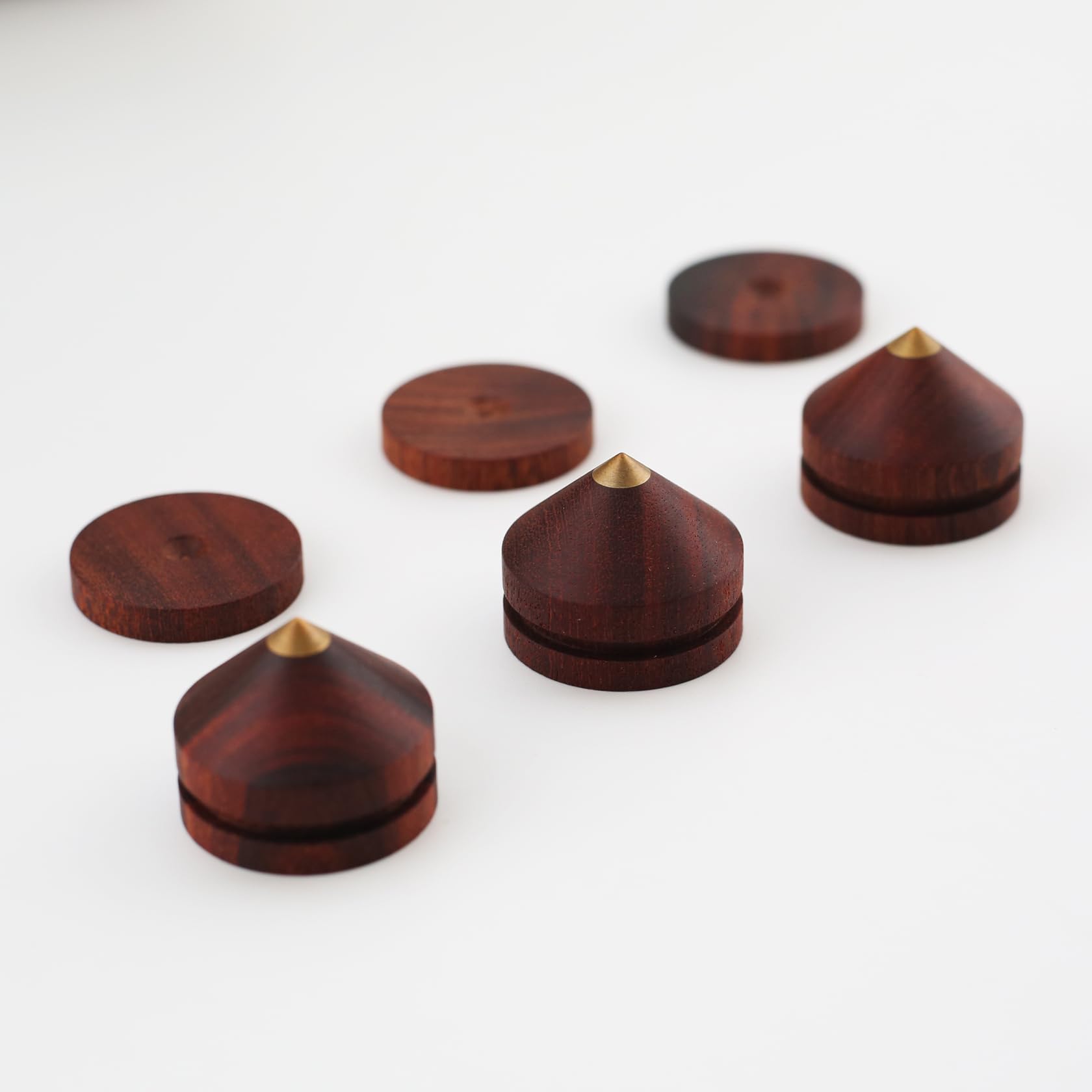 

8-Piece Set of Rosewood HIFI Audio Gallbladder Shockproof Foot Nails [Kawaki] Bookshelf Speaker Scaffolding Trumpet 23mm [P251]