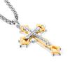 Acier Titane Avec Diamants Collier Croix Acier Inoxydable Accessoires Homme Et Femme Collier Pendentif Moulé