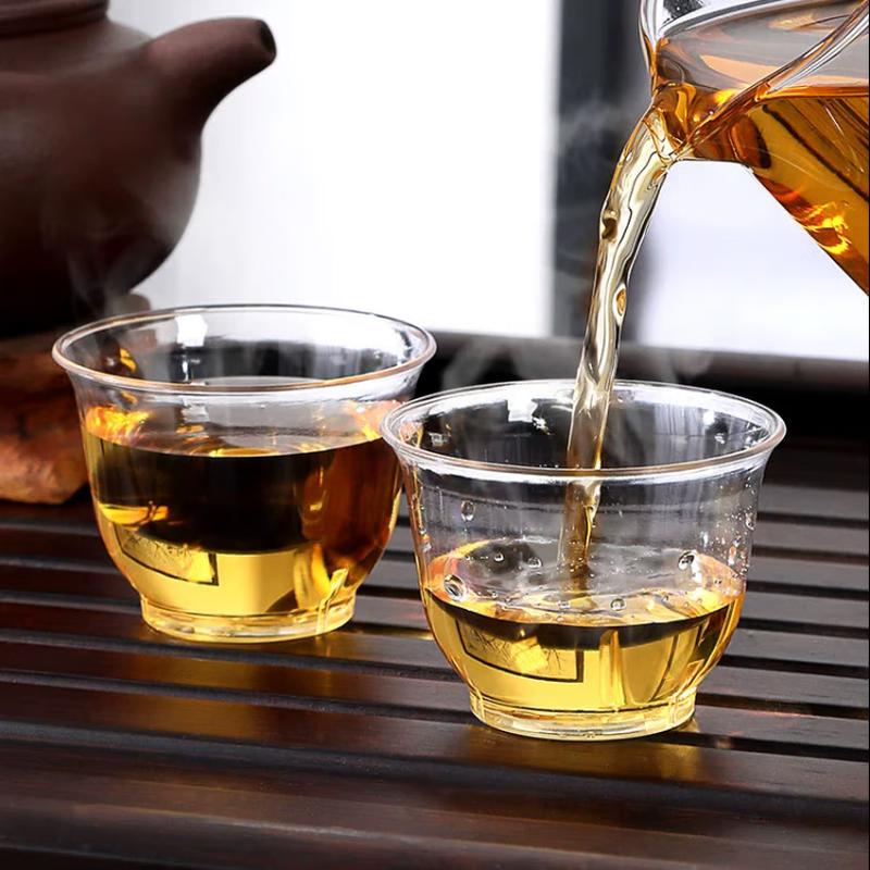 Zebian Disposable Thickened Transparent Plastic Tasting Cups