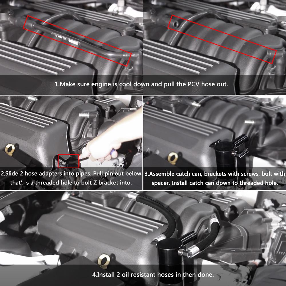 Dodge Ram 1500/2500/3500 Oil Catch Can (5.7L/6.4L, 2009-2019)