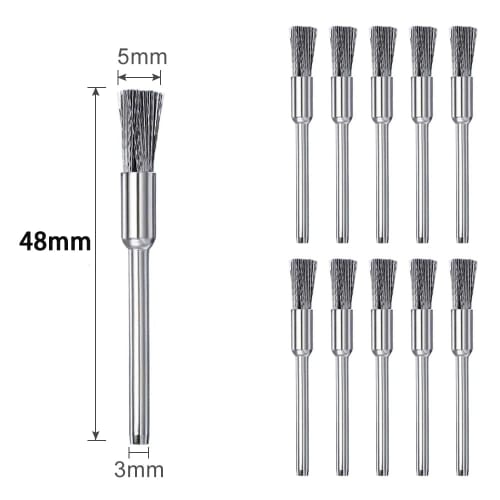 KEWAYO 30-Piece Wire Brush Set, Pen-Shaped Stainless Steel Wire Brushes, Abrasive Brushes, Rust Removal Tool, Paint Stripping Tool, Grinding Tool, Pol