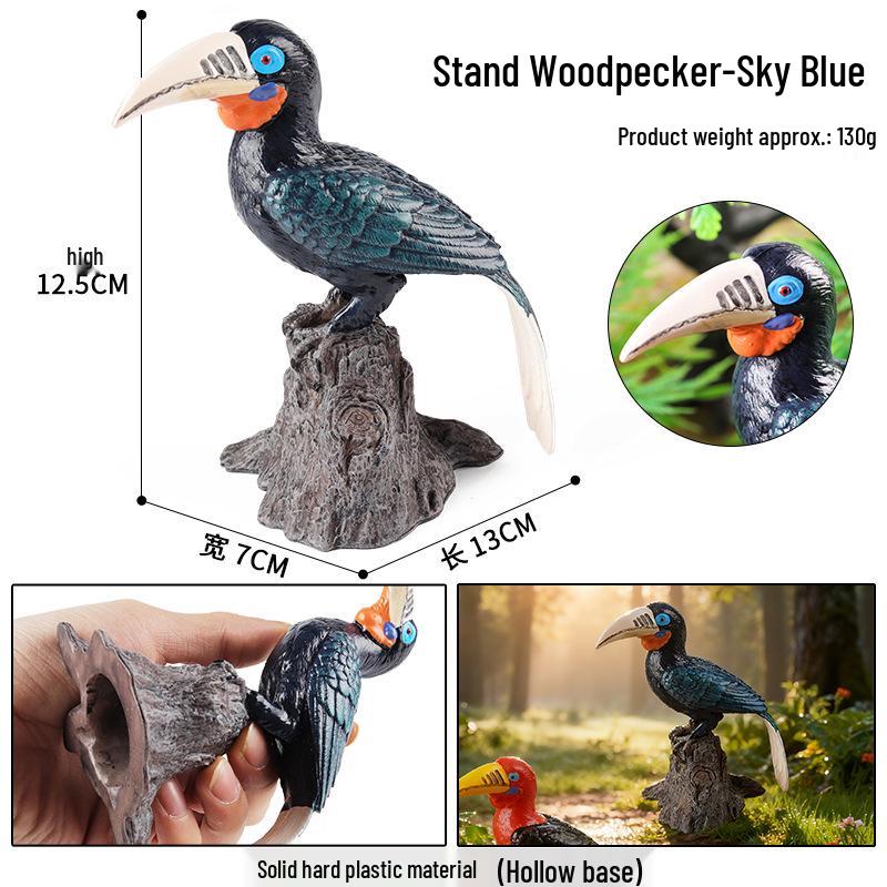 Children's Animal Simulation Toy Set: Eagle, Falcon, Secretary Bird, Owl Figurines