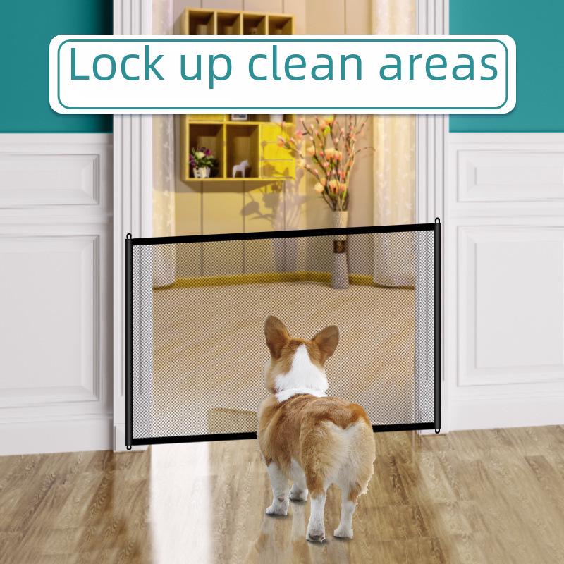 Gard portabil pliabil pentru animale de companie: Plasă de izolare de siguranță fără găuri pentru casă.