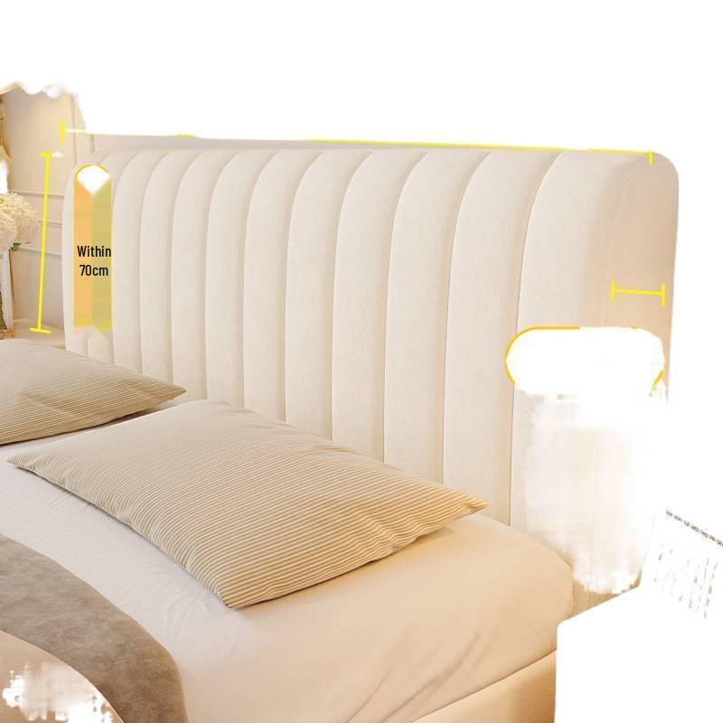 Soft Padded Bedside Cushion Headboard Cover - Washable & Simple Design for Double Beds