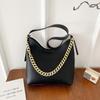 Casual Pu Mini Shoulder Bag For Women With Gold Chain Decoration For Daily Outings