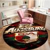 FC Augsburg Print Round Rug, Washable Floor Carpet, For Entryway Dorm Laundry Room Office Study, Home Decor Birthday Christmas Gift