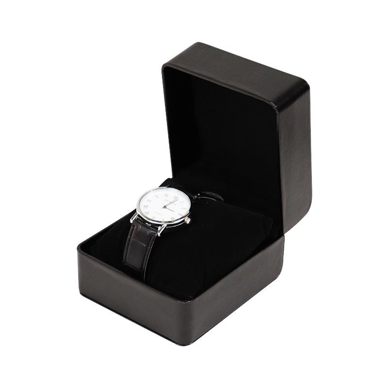 In Stock High-Grade PU Leather Watch Box with Round Corner Flip-Top for Mechanical Watches
