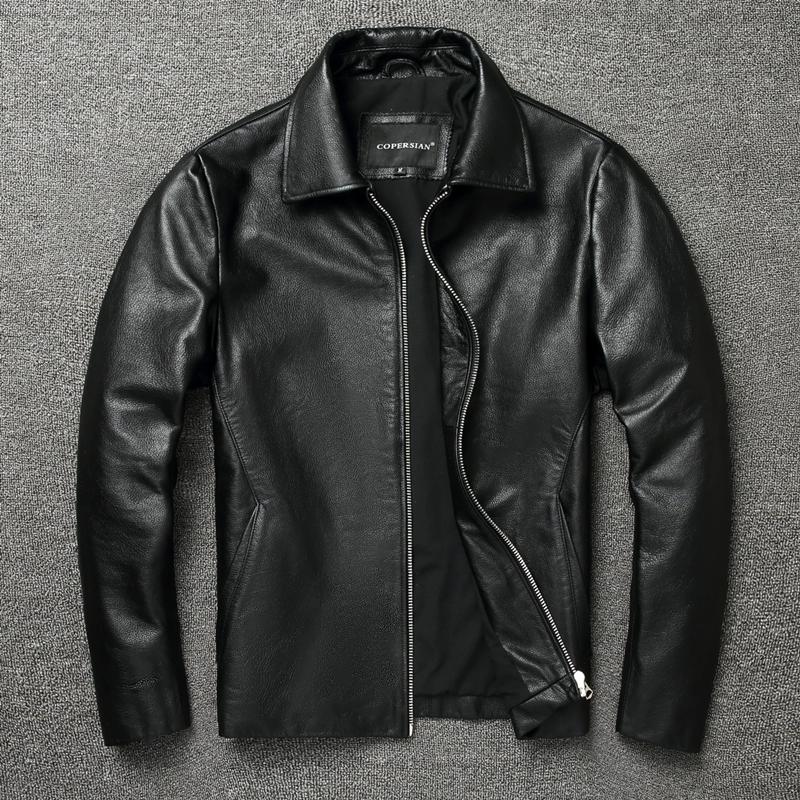 

Китайский размер модная натуральная коровья кожаная куртка для мужчин мягкое пальто весна осень мужская одежда 6XL
