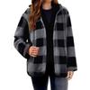 Kurtka damska pluszowa Oversized Fleece Jacket Coat z kieszeniami Kaptur z przodu z odkrytym przodem Fuzzy Cardigan