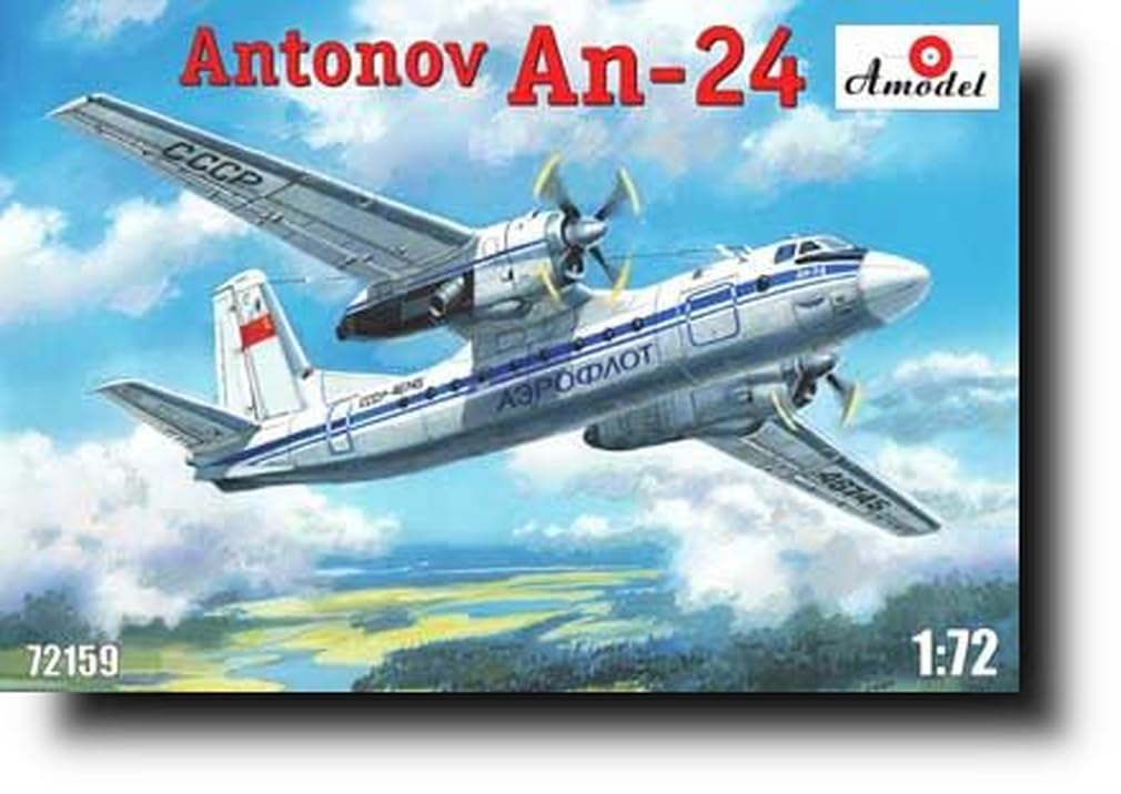 

Модель A Турбогвинтовий авіалайнер Антонова Пластикова модель AM72159 1/72 Ан-24