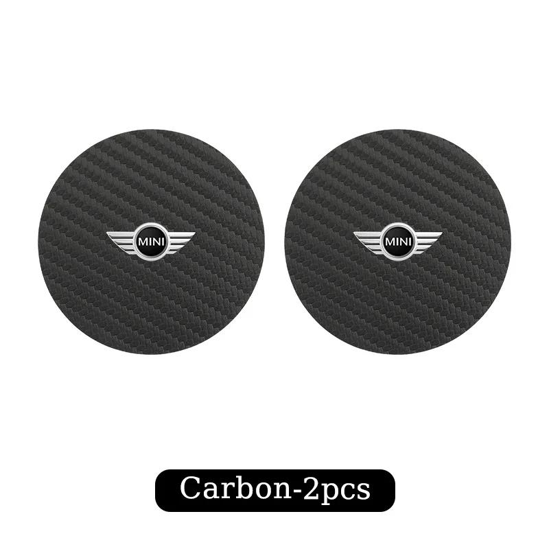 Nouveau 2 Pièces Style de Voiture Porte-gobelet Sous-verre Tapis Antidérapant Pad pour Boisson en Carbone Pour BMW X1 X2 X3 X4 X5 X6 X7 G20 G30 6GT E46 E90 E60