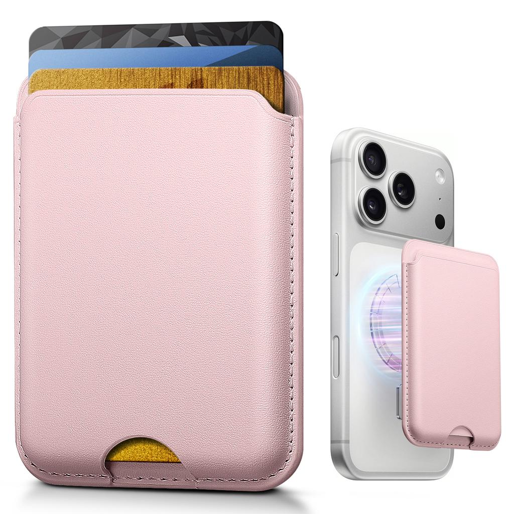 Leather Wallet Case Compatible For Magsafe iPhone 17 16 15 14 13 12 Card Holder with MagSafe Magnet