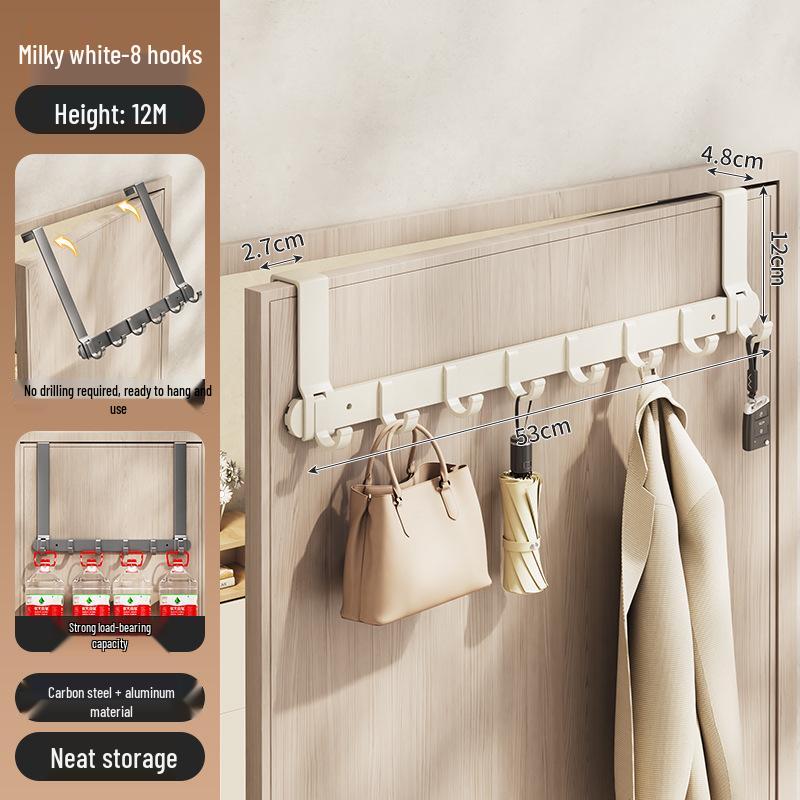 Silent Adhesive Wall-Mounted Clothes Hanger Hook for Bedroom Doors