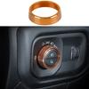 Headlight Switch Button Knob Trim Decor Ring for Dodge RAM 1500 2018- Orange