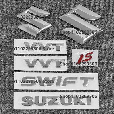 ABS Auto Frontgrill Eemblem Heckklappen Abzeichen Aufkleber Für Swift VVT Chrom silbern Original Autofarbe Logo Zubehör