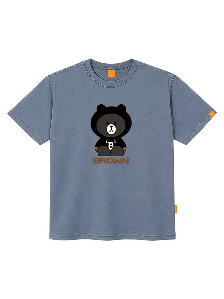 Ellamo Brown Bear Short Sleeve T-Shirt Unisex Plus Size S~4Xl (A Type)