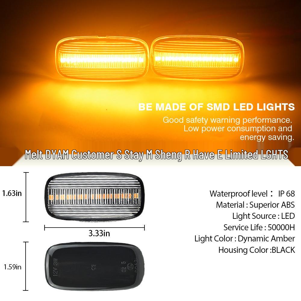Nissan, Infiniti, Renault C24 G10 P11 P12 R34 Fender LED Flowing Turn Signal Side Lights