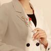 Korean ins trendy retro chain pin brooch street trendy metal decoration hip hop suit accessories men