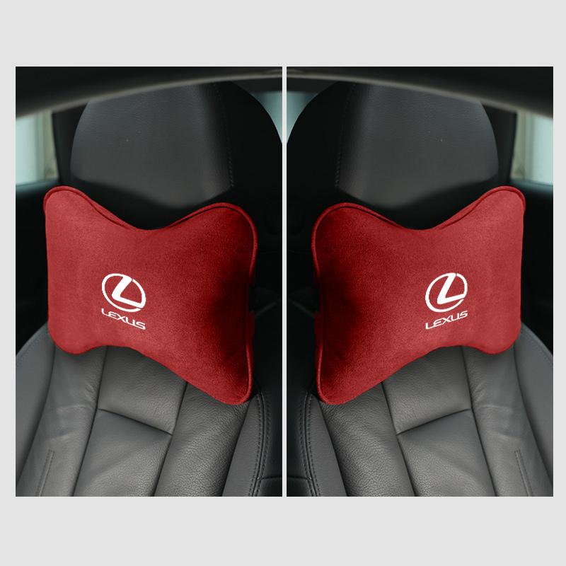 Wildleder Autositz Nackenkissen Kopfstütze Kopfstütze Entspannung Schutz für Lexus ES300 IS300 IS350 ES250 ES350 IS250 CT200H GS350 NX200 JM3