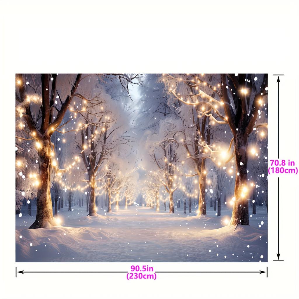 1Pcs  Winter Scene Backdrop Wonderland Decoration Background Winter Backdrop Decorations For Photo Studio Photo Booth Christm
