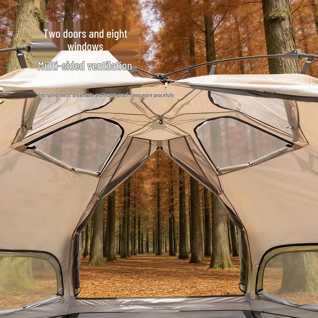 Quick-Open Mountain Mushroom Tent: Spacious, Ventilated, Rain & Sunproof, No-Setup Required for Outdoor Camping
