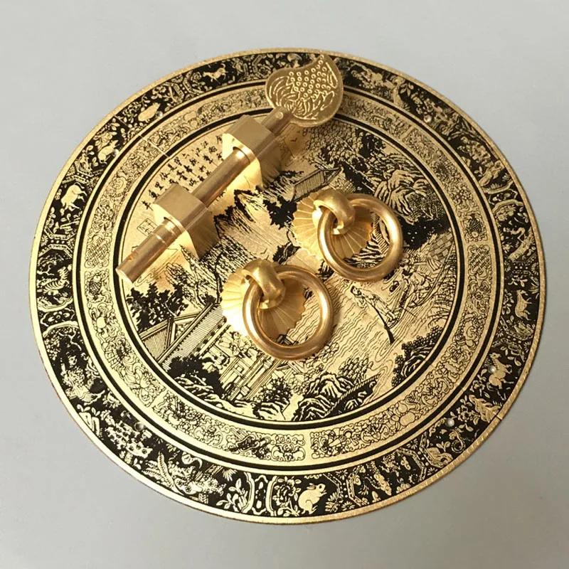 Chinese Antique Furniture Copper Fittings 140/180/240mm Cabinet Handle Shoe Bookcase Wardrobe Door Handle Retro Furniture