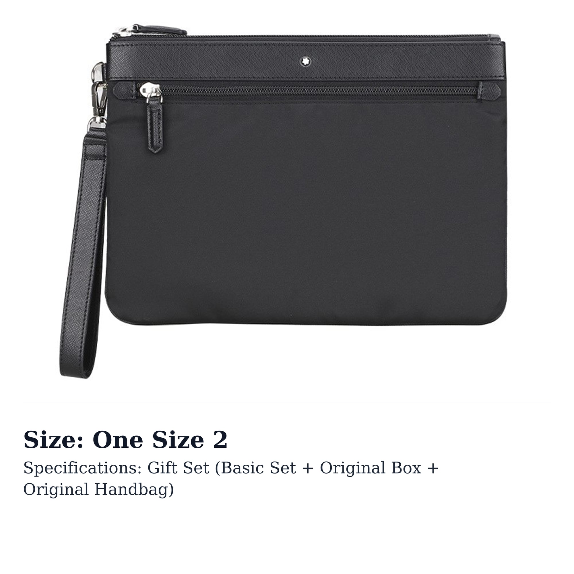 MONTBLANC Zip Closure With Leather Clutch
