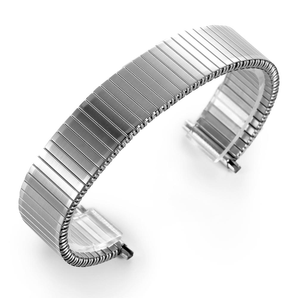 16mm-22mm Stainless Steel Elastic Stretch Strap Universal Replacement Watch Band Accessories Bracelet Gold Metal Expansion Strap