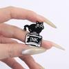 Gothic Punk Luna Black Cat With Skull Enamel Pin Moon Phases Witchy Halloween Brooches Lapel Badge Jewelry Gifts For Friends