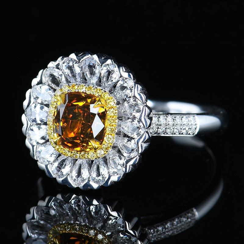 Lindon Classic Copper Alloy Zircon Ring Ladies Jewelry Wedding Promise Party Gift