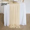 Soft Table Runner Sheer Flowing Runner Chiffon Wedding Elegant Solid Color High Quality
