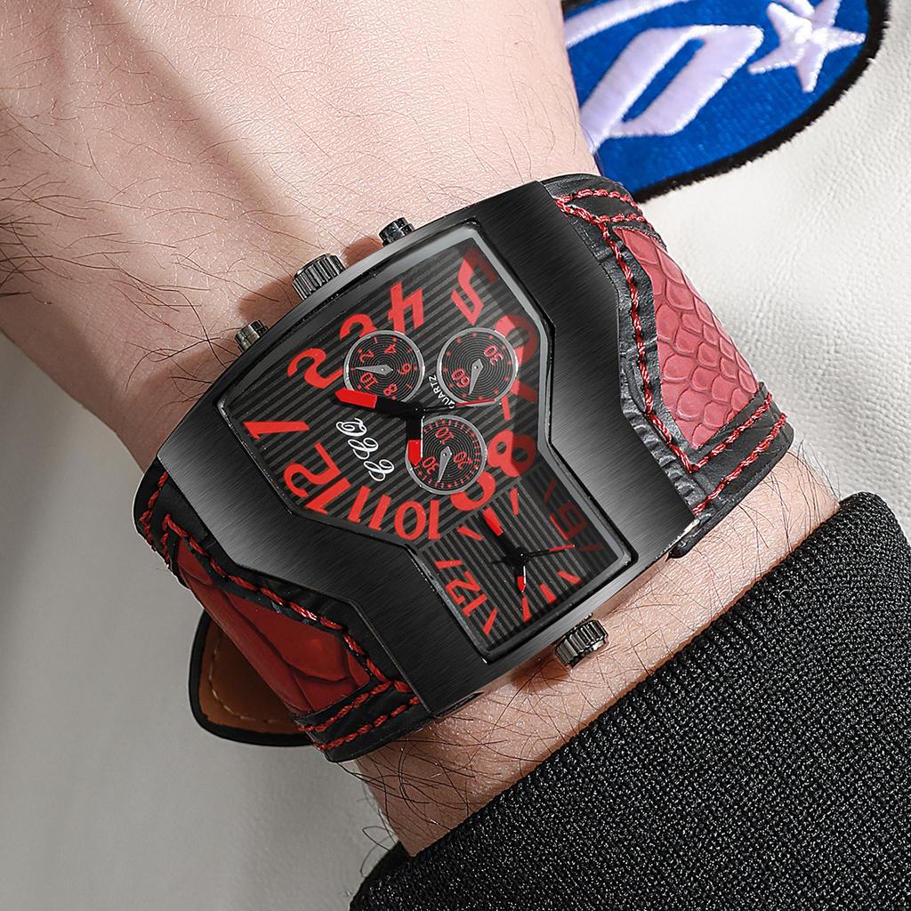 Luxury Men Watches Big Dial Quartz Watch Casual Leather Band Men Sports Wristwatches Relogio Masculino