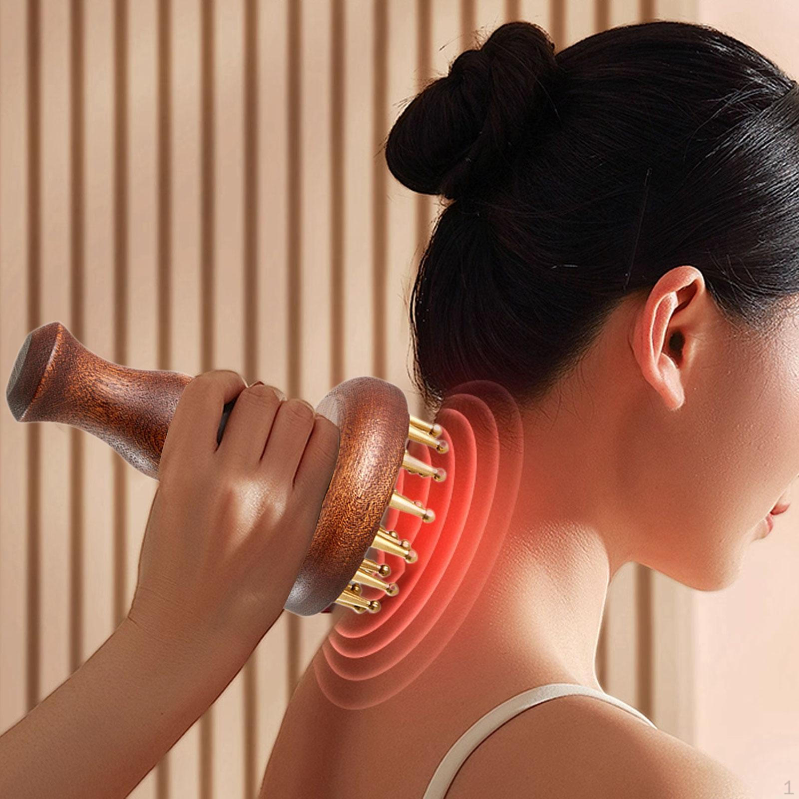 

Sandalwood Massage Comb Body Neck Hands Shoulder Arm Back Legs Salon Compact 24 Teeth