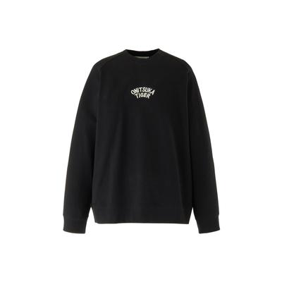 Onitsuka Tiger Sweat Top Printed Letter Pullover Long Sleeve Simple Hoodie Unisex Tops Black Beige 2183B562_001