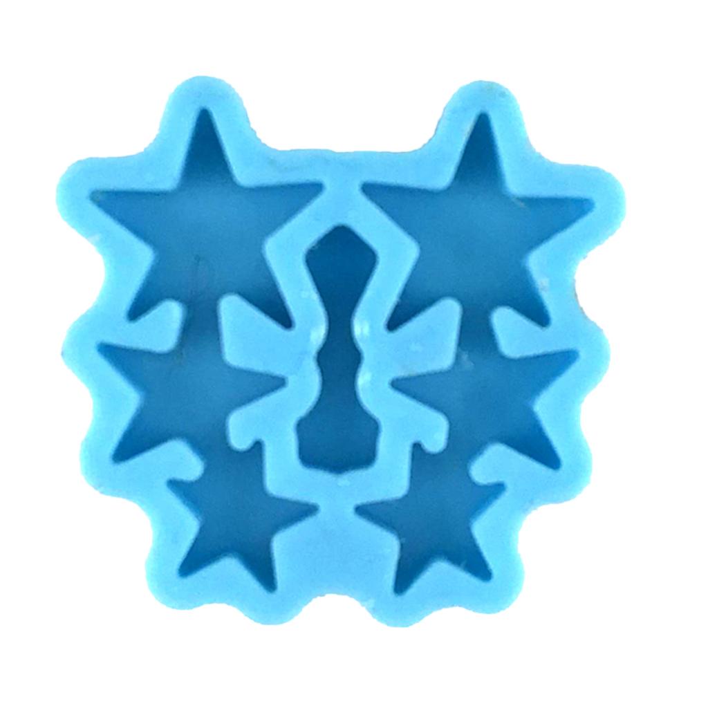 Pentagram Combination Stud Earrings Mold Epoxy Ornament Mold Resin Casting Pendant Mold Suitable for Home Decor