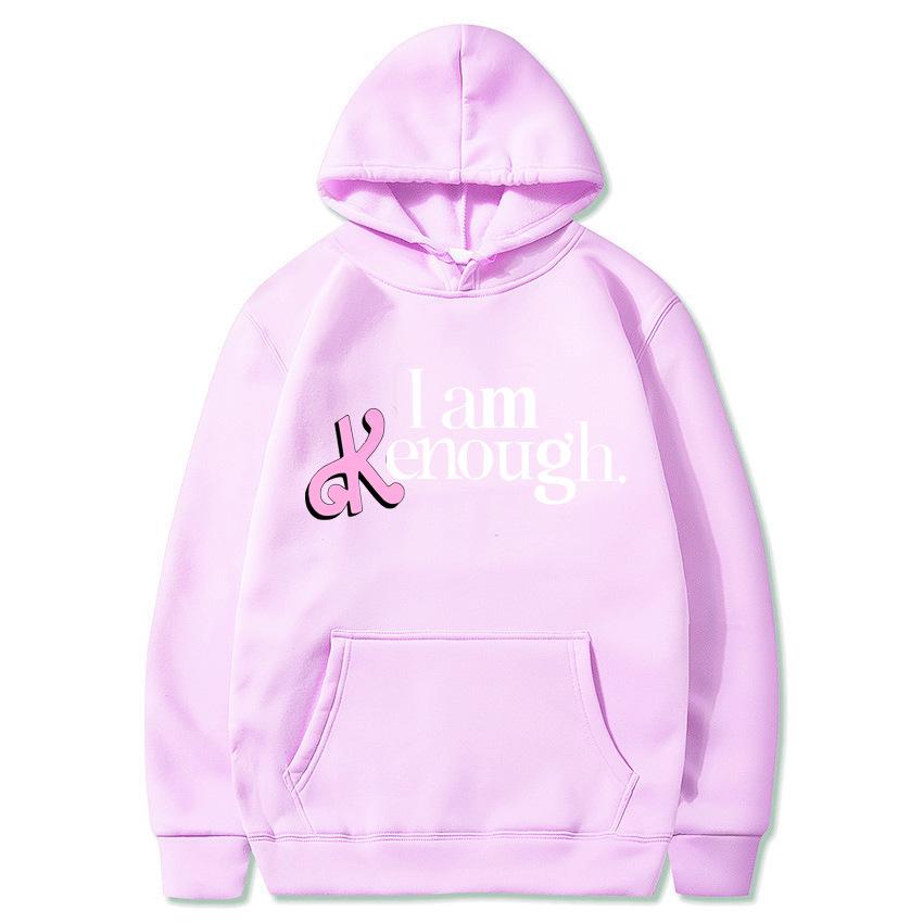 2025 new I Am Kenough letter print hooded loose sweater men's and women's hooded sweater