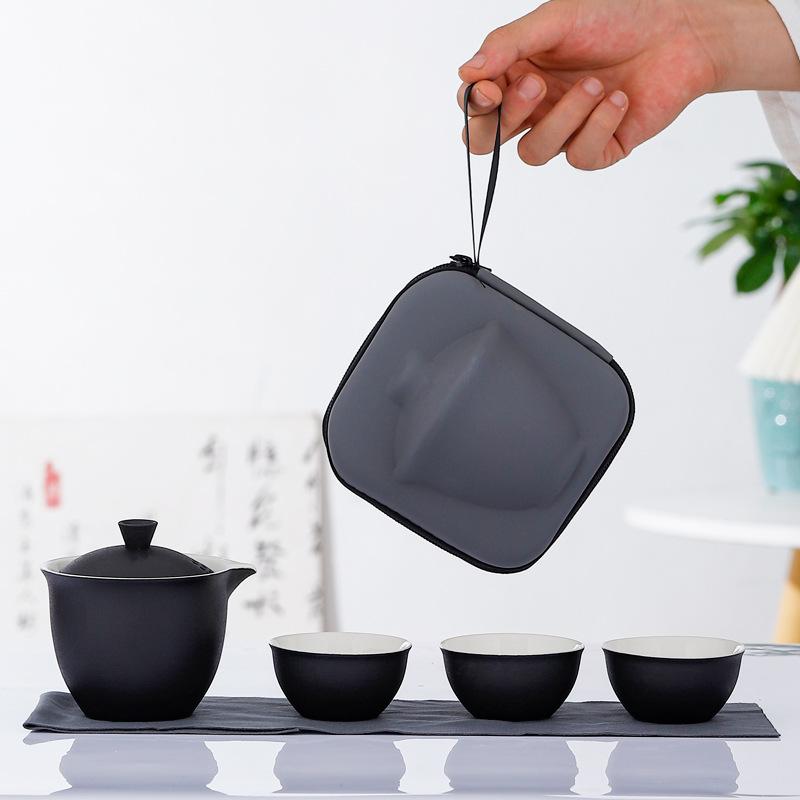 Travel Tea Set Small Set Portable Outdoor Kung Fu Tea Set Camping Travel Teapot Guochao Gifts