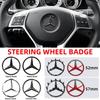 VOBBK1 2025 Car For Mercedes Benz AMG 1pcs 52mm 57mm Car Steering Wheel Badge Emblem Sticker Auto Styling For Mercedes Benz AMG A B C E