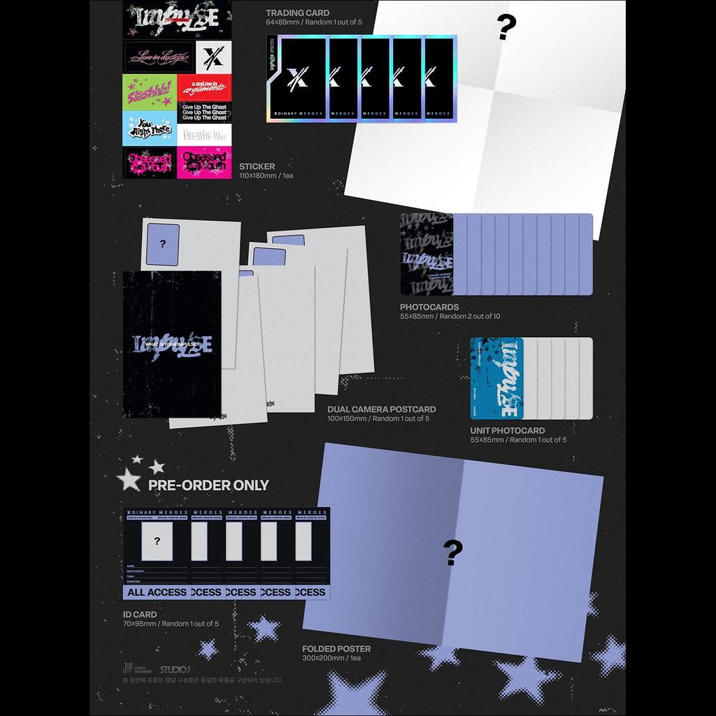 [Pre-order] Xdinary Heroes [IMPULSE] (BACKSTAGE Ver. / Band of Outsiders Ver.) KPOP Sealed Album + Free Gift