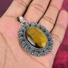 Tiger's Eye Gemstone Jewelry, 925 Solid Sterling Silver Jewelry For Her, Handmade Gorgeous Jewelry, New Brand Designer Pendant For Love