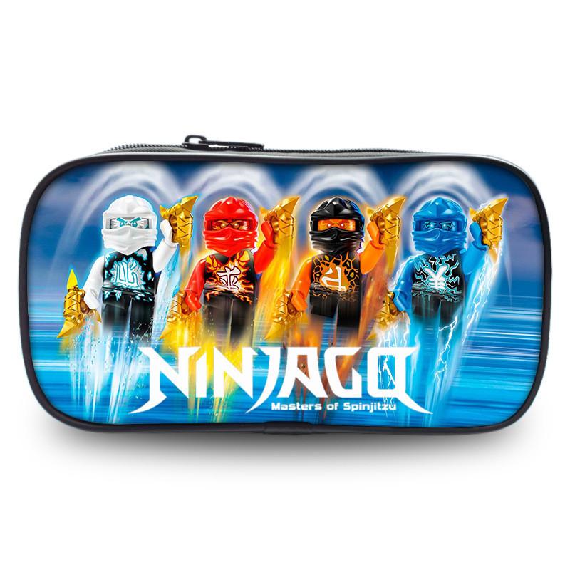Ninjago Pencil Case For Students With Nylon Material And Storage Pocket