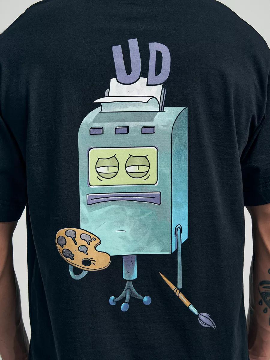 Cotton oversized t-shirt with Take My Muffin print 3XL